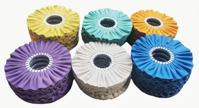 Hardened sizing and polishing cloth impeller Hardened sizing and polishing cloth impeller