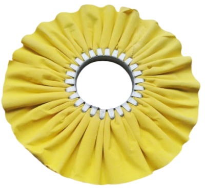 Yellow cloth polishing wheel. Yellow cloth polishing wheel.